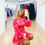 Everly Organza Mini Dress - Pink Multi