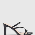 Kipper Block Mule Heels - Black Smooth