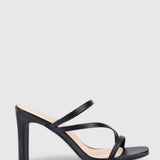 Kipper Block Mule Heels - Black Smooth