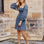 Gail Dress - Steel Blue