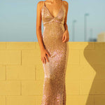 Gigi Sequin Gown - Rose Gold - Miss Runway Boutique