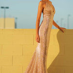 Gigi Sequin Gown - Rose Gold - Miss Runway Boutique