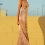Gigi Sequin Gown - Rose Gold - Miss Runway Boutique