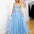 Hadley Tulle Glitter Gown - Blue