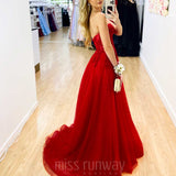 Hadley Tulle Glitter Gown - Red