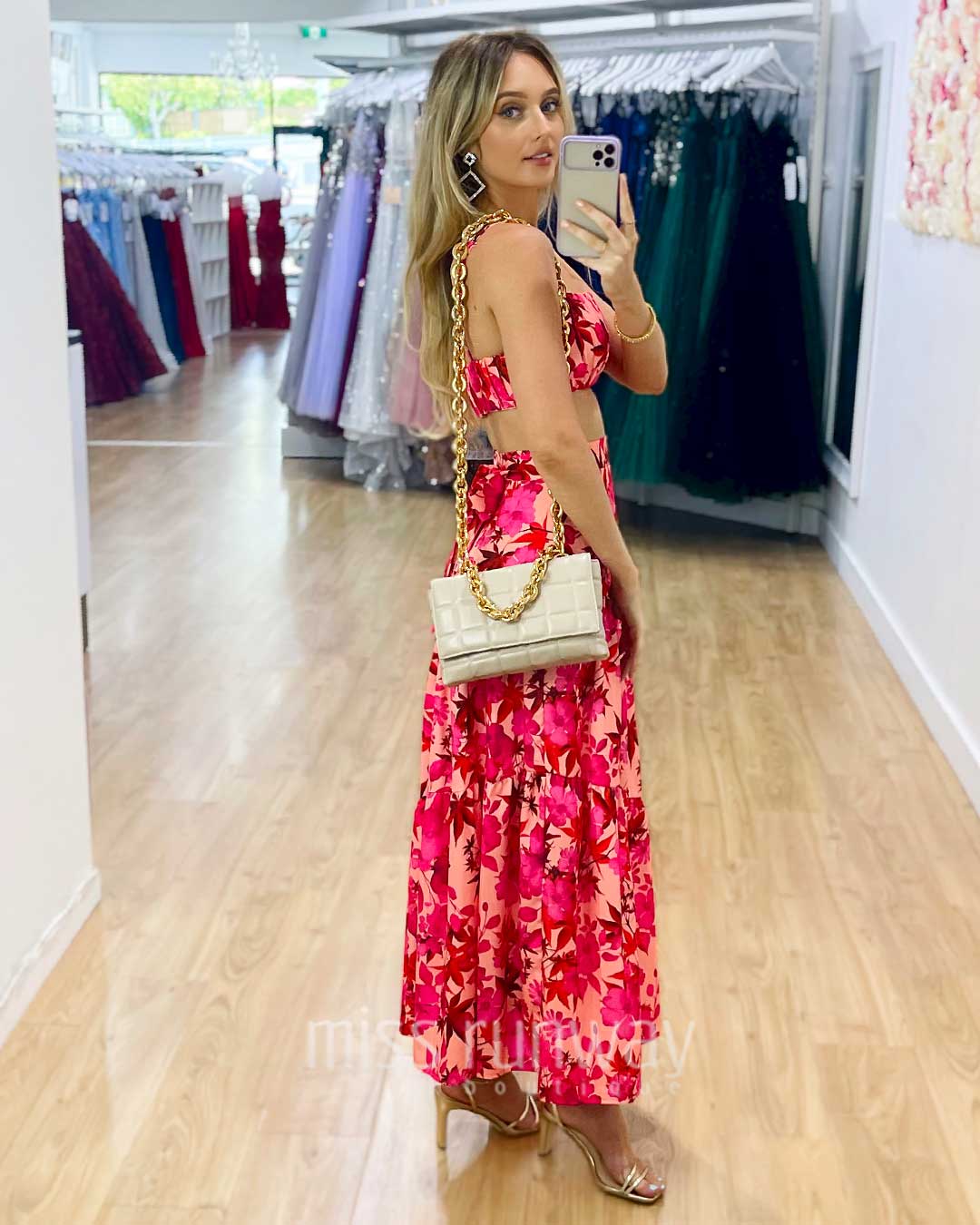 Heloise Top - Pink Floral