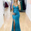 India Sequin Gown - Aqua