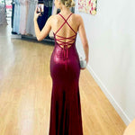 India Sequin Gown - Cherry