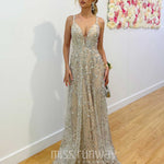 Isabella Beaded Gown - Ivory/Nude