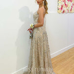 Isabella Beaded Gown - Ivory/Nude