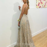 Isabella Beaded Gown - Ivory/Nude