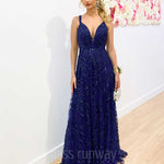 Isabella Beaded Gown - Navy