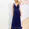 Isabella Beaded Gown - Navy