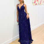 Isabella Beaded Gown - Navy