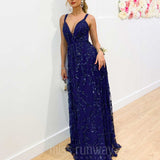 Isabella Beaded Gown - Navy