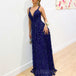 Isabella Beaded Gown - Navy