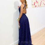 Isabella Beaded Gown - Navy