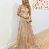 Jewel Sequin Gown - Pearl Pink