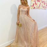 Jewel Sequin Gown - Pearl Pink