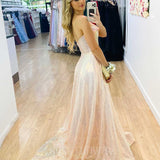 Jewel Sequin Gown Pearl Pink