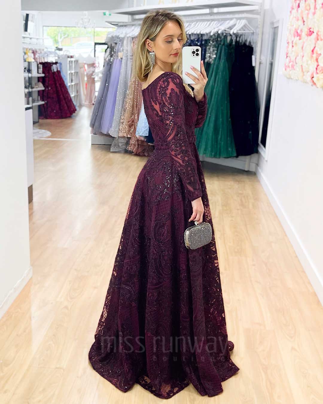 Juliana Ball Gown - Wine