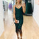 Khaleesi Lace Midi Dress - Emerald Green