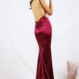 Kendall Split Formal Gown - Wine [SAMPLE]