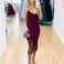 Khaleesi Lace Midi Dress - Mulberry