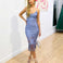 Khaleesi Lace Midi Dress - Periwinkle