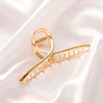 Layla Hair Claw Clip - Gold Metal