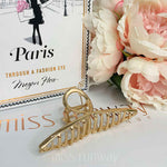 Layla Hair Claw Clip - Gold Metal