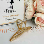 Layla Hair Claw Clip - Gold Metal