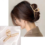 Layla Hair Claw Clip - Gold Metal