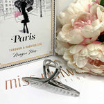 Layla Hair Claw Clip - Silver Metal
