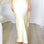 Lexi Satin Maxi Skirt - Light Yellow
