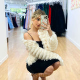 Lori Faux Fur Jacket - Ivory