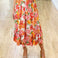 Maeve Midi Skirt - Orange Floral