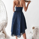 Marilyn Lace Dress - Navy