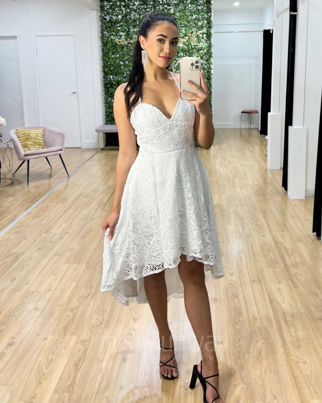 Marilyn Lace Dress - White