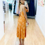 Mary Slip Midi Dress - Orange