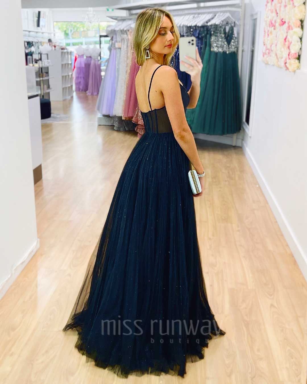 Masha Glitter Gown - Black