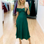 Masie Midi Dress - Forest Green