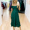 Masie Midi Dress - Forest Green