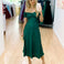 Masie Midi Dress - Forest Green
