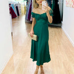 Masie Midi Dress - Forest Green