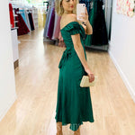 Masie Midi Dress - Forest Green