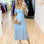 Masie Midi Dress - Light Blue