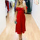 Masie Midi Dress - Red