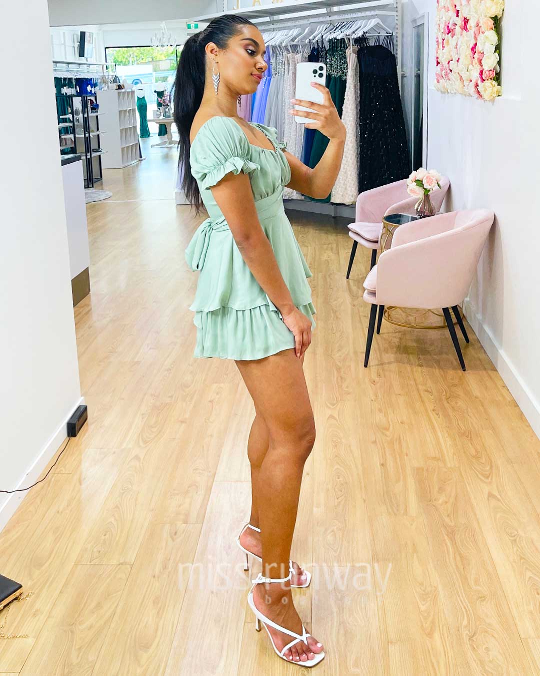 Masie Playsuit - Pistacio Green