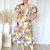 Mathilde Maxi Dress Front - Multi Print